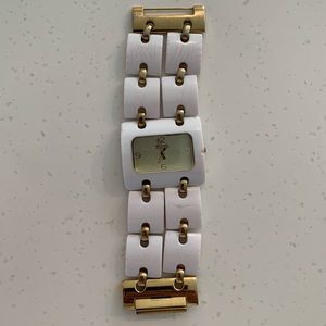 MICHAEL Michael Kors White & Gold Watch